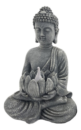 Estatua De Buda Con Energía Solar Con Figura De Tamaño L