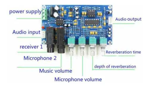 Modulo Amplificador De Microfono Con Reverb Xh-m173 Pt2399