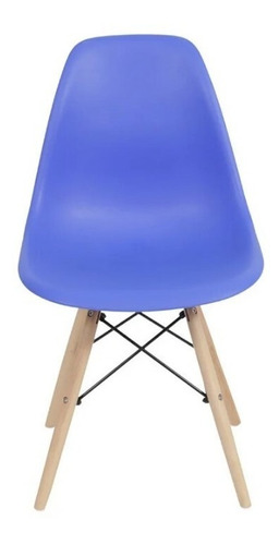 Cadeira de jantar BoxBit DKR Eames base madera, estrutura de cor  azul-escuro, 1 unidade