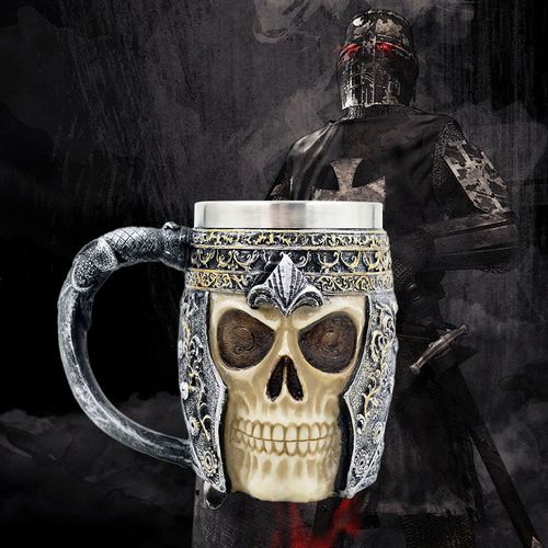 Xícara Jarra Cerveza 450 Ml Presente Calavera Copa D
