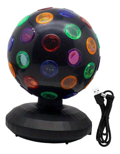 Esfera De Discoteca, Luz Led Multicolor, Diseño Compacto,