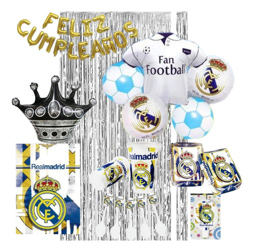 Decoración Completa Temática Real Madrid
