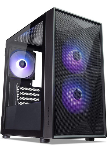 Gabinete Tecware Forge M2 3 Coolers Argb Mesh Frontal M-atx Color Negro