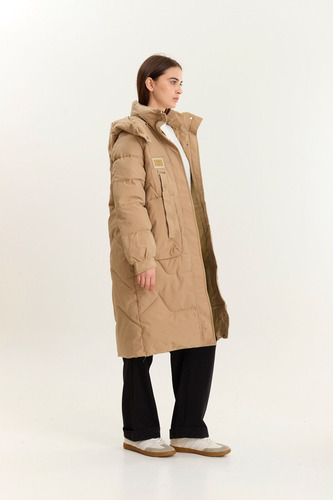Camperón Largo Importado Puffer Impermeable Capucha Mujer