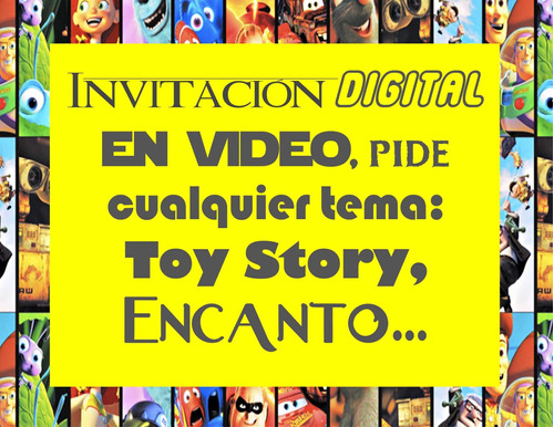 Invitación Digital En Video Pide Cualquier Tema Toy Story