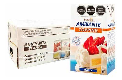 Crema Para Batir Puratos Ambiante 100% Vegetal Caja C/12lts