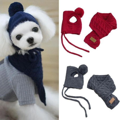 C Disfraz De Mascota, Gorro, Bufanda Tejida, Cálida, Ropa