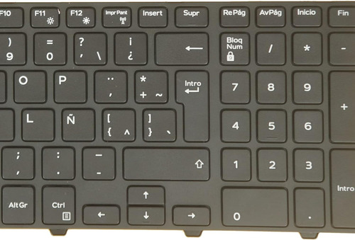 Teclado Dell Inspiron 15-3000 3541 3542 3543 5545 5547 5551 Negro Español Latinoamérica