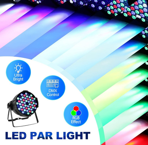 Foco Led Par 54x3w Led Rgbw Fiesta Disco Dj Dmx