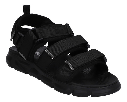 Sandalia Casual Caballero Ajustable Negro