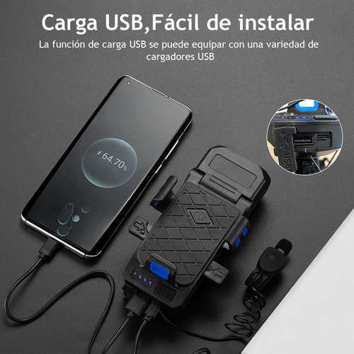 Luz Bicicleta Led 4 En 1 Lámpara De Luces Recargable Kit