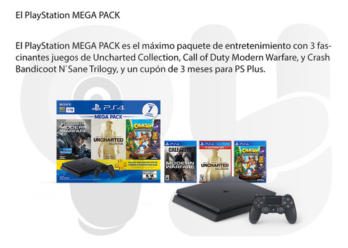 Consola Sony Ps4 Mega Pack 1tb 4 Juegos Plus Oy