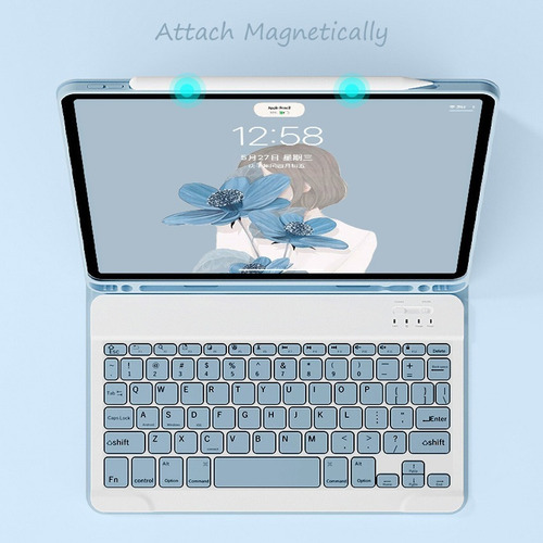 Imagen 7 de 9 de Funda Con Teclado Ratón Para iPad Air 4 10.9 2020 Ñ