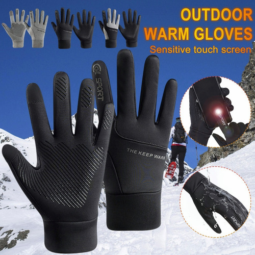 E Guantes Nieve A Prueba De Viento Cálido Frío Y Terciopelo