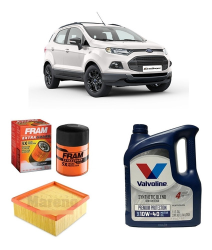 Kit 2 Filtros Ford Ecosport Kinetic Y Valvoline 10w40 X4