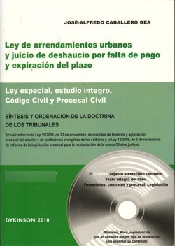 Libro Ley Arrendamientos Urbanos Juicio Deshaucio Falta Pago