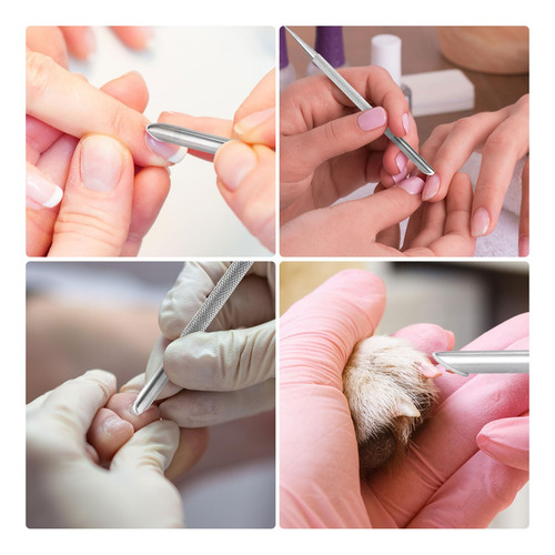 Hinzic Herramientas De Empuje De Cutícula De Uñas De Acero I