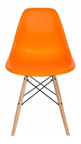 Sillas Eames De Colores  Para Adultos Color Del Asiento Naranja