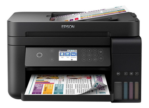 Impresora a color multifunción Epson EcoTank L6171 con wifi negra 220V