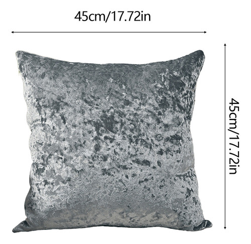 Funda De Almohada Elástica Q De Terciopelo Dorado Con Diaman