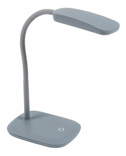 Candeeiro de mesa LED tátil de 3 intensidades, moldura regulável flexível, cor cinza