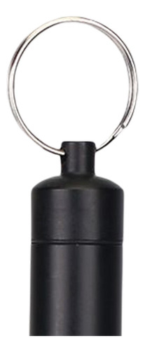 Recipiente De Comprimidos Porta-chaves Chaveiro Estojo Preto