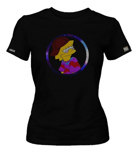 Camiseta Lisa Hippie Los Simpson Estampado Dama Mujer Dbo