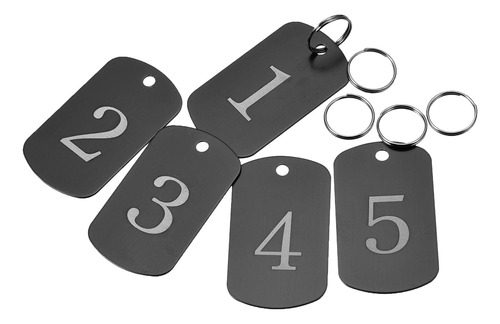 Etiqueta Metal Para Llave Numero 1-5 Identificacion Anillo 2