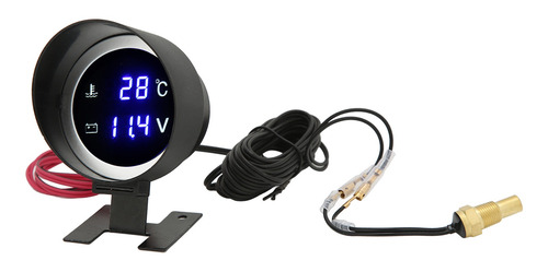 Medidor Digital Redondo De Temperatura Del Agua, Voltímetro
