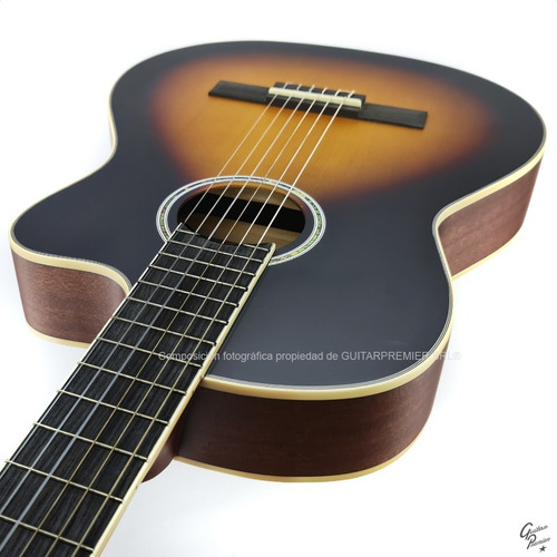 Imagen 1 de 10 de Guitarra Electroacustica Criolla Satinada 1/2 Media Caja Gta