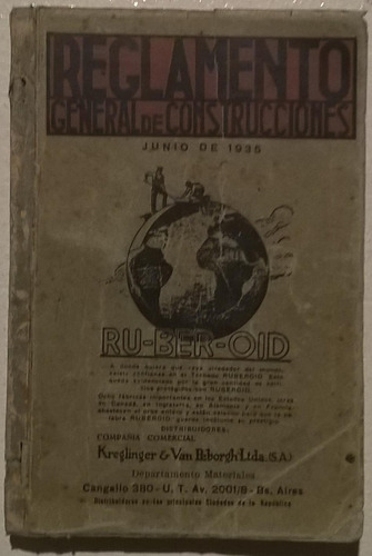 Reglamento Gral De Construcciones Ciudad  Buenos Aires 1935