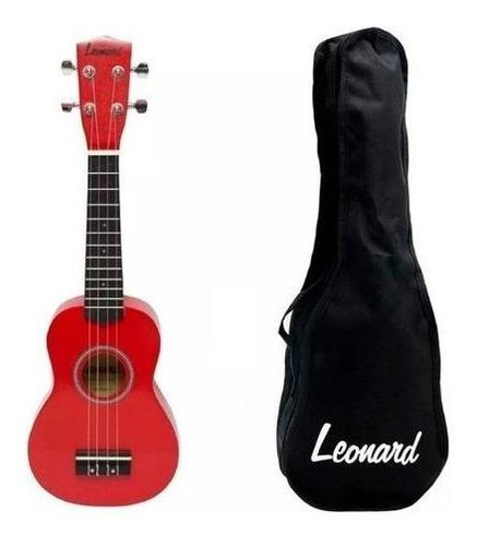 Ukelele Soprano Ukulele Leonard Uk15 Brillante Sparkle Funda