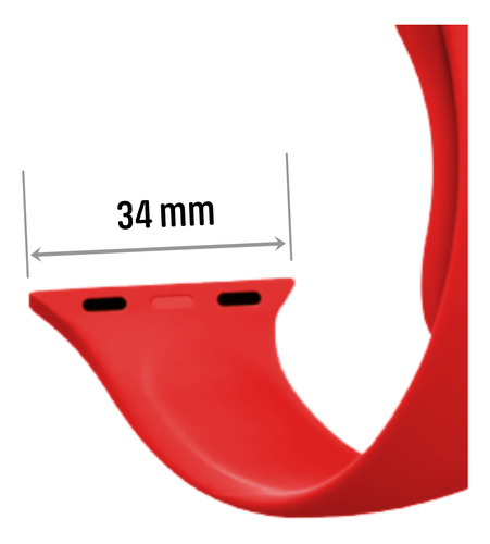 Malla Smart Watch 42 44 Mm Silicona Rojo 4.2 Cm