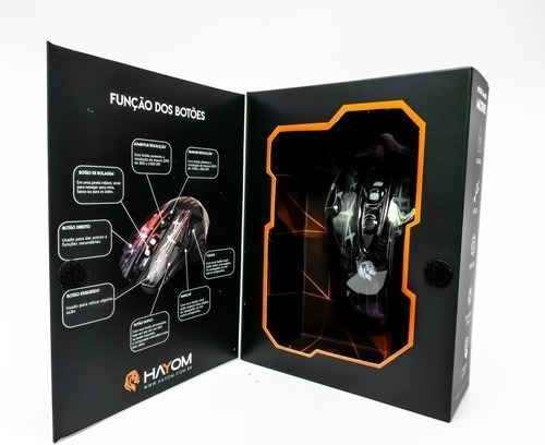 Imagem 3 de 3 de Mouse Gamer Laser Led Usb 8 Botões Funcionais Profissional