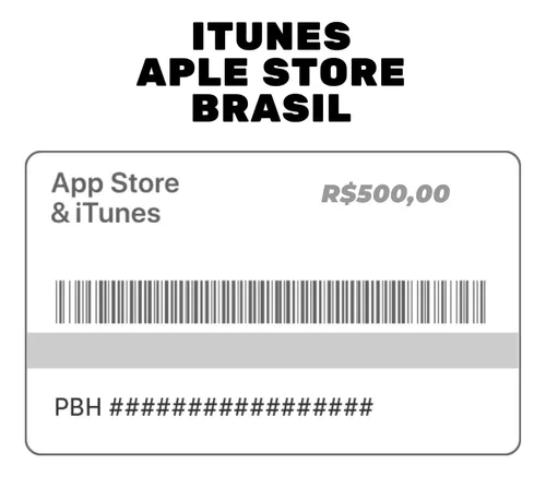 Cartão Itunes Apple Gift Card R$500 Reais - App Store Brasil