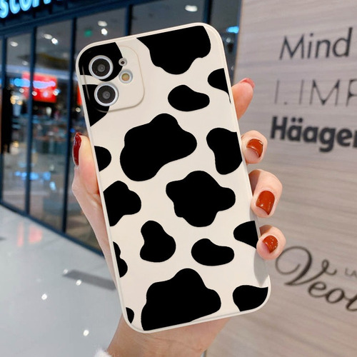 Patrón De Vaca Blanco Y Negro Para iPhone 11pro Max Soft She