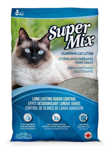 Piedras Arena Sanitarias Gatos Aglutinantes Super Mix 7.5kg 