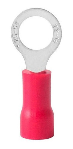 100un Terminal Anel Rv1.25-5 Vermelho Pré Isolado 0,5-1,5mm
