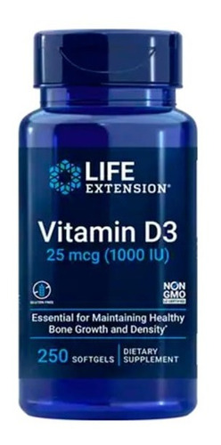 Life Extension Vitamina D3 25 Mcg, 250 Softcaps Sfn