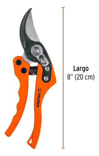 Tijera Para Poda 8in De Acero/nylon Con Cuchillas Acero Sk5