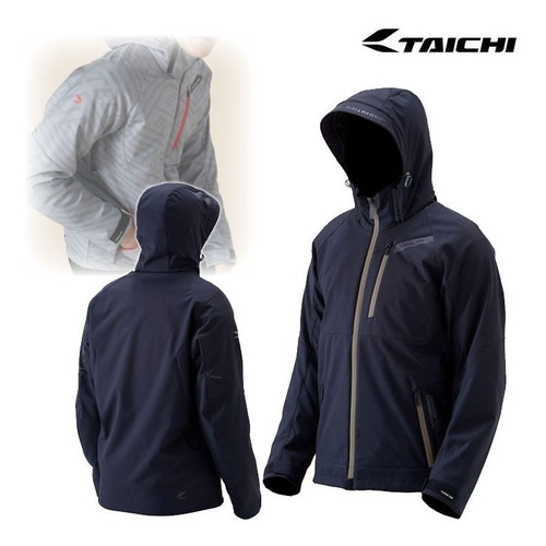 Campera Moto Rs-taichi Softshell Combat Black Forro Térmico