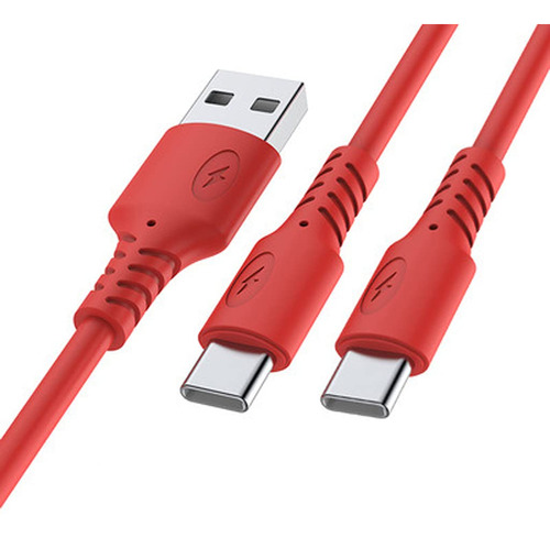 Cable Carga Usb Doble Tipo C Macho Divisor Para Telefono