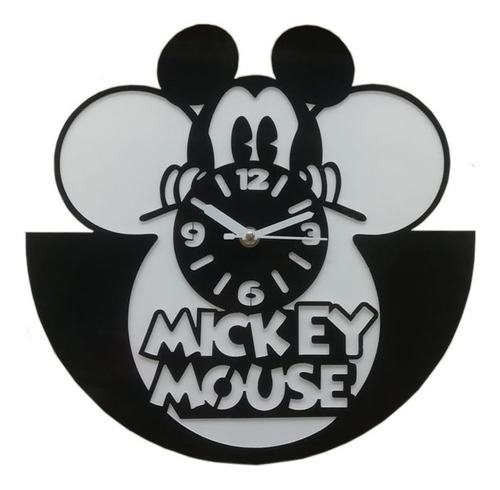 Reloj De Pared Micky Mouse. Fabricado Con Dos Capas Acrílico
