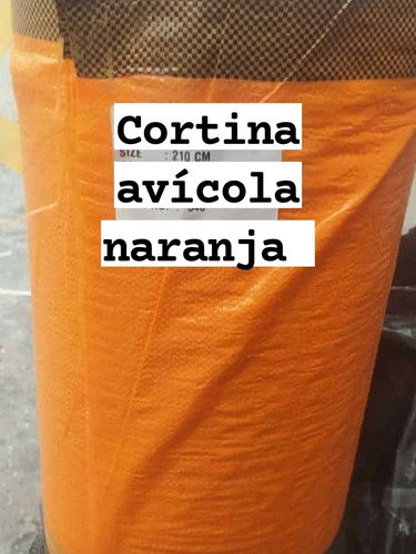 Cortina Avícola Tejida Naranja 