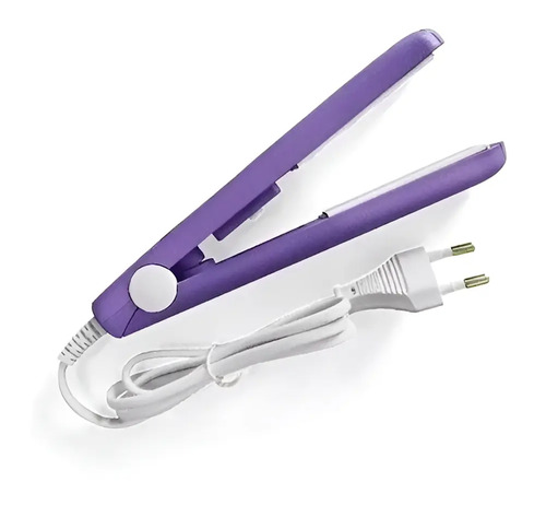 Mini Chapinha Prancha Cabelo Bolsa Franja Portátil Cerâmica Cor Violeta