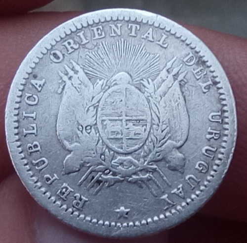 Uruguay Plata 10 Centesimos 1877