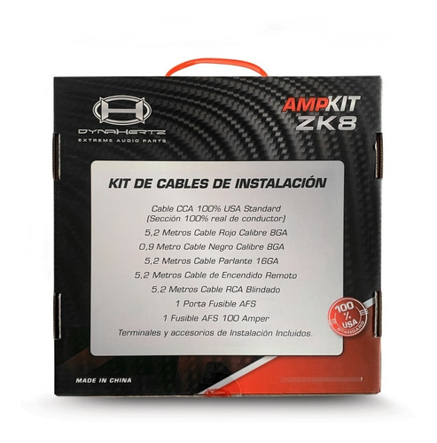 Kit De Cables - Amp Kit Zk8 - 8 Gauge - Dynahertz