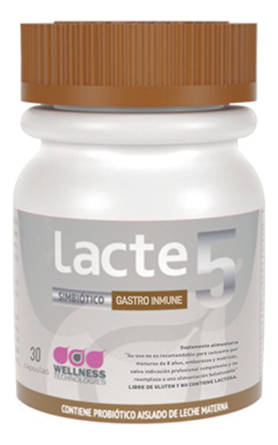 Lacte 5 Gastroinmune Probiótico En Cápsula Vegano