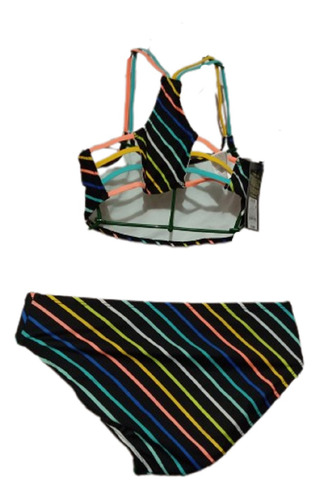 Traje De Baño De Niña Talla L (10 / 12), Top, Bikini Y Short