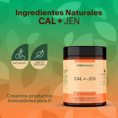 Calcio Vitamina D3 Con 200 Capsulas Vitalbotanics Sabor No